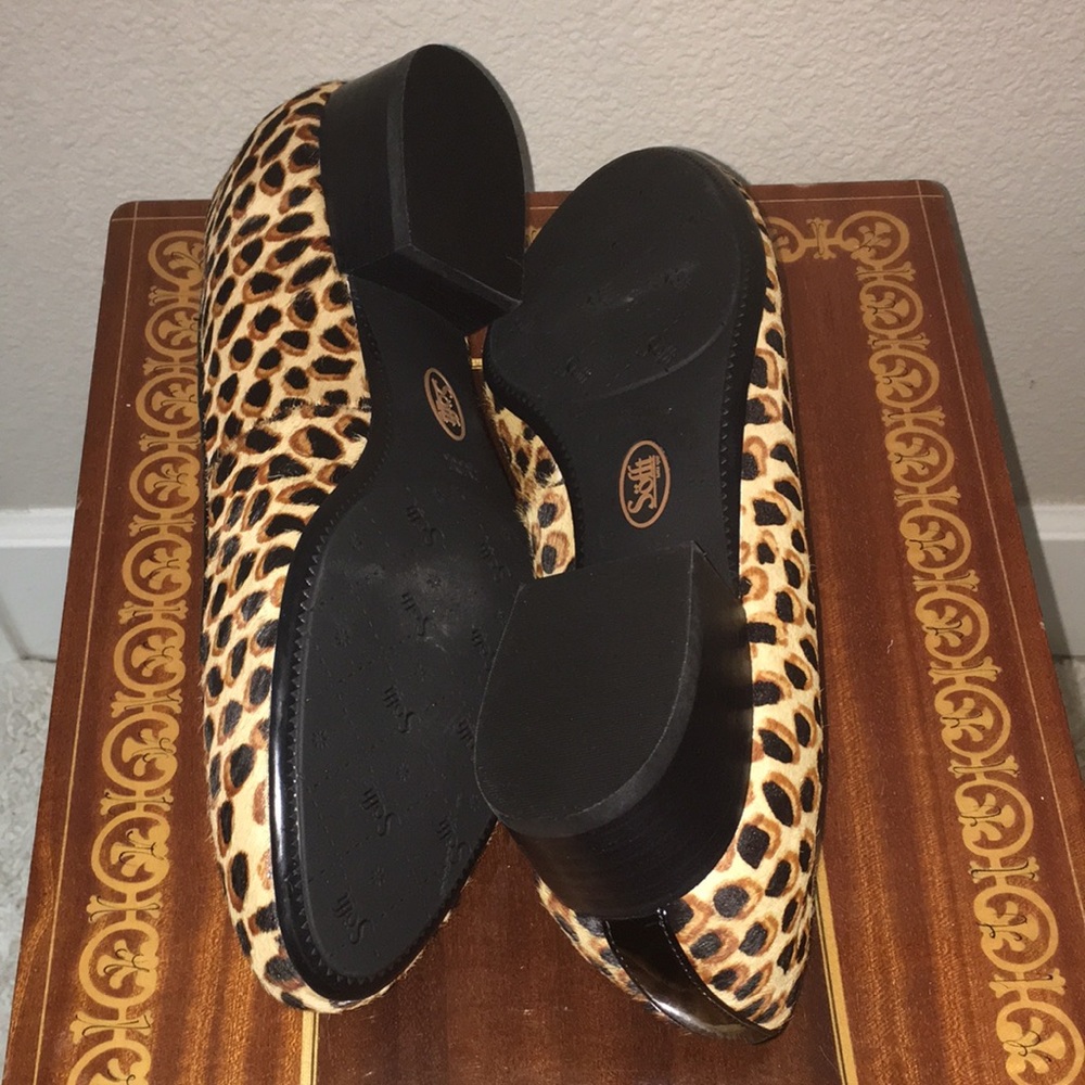 Nwob Sofft 9.5 Leopard Print Fur Flats - image 3